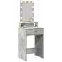 Mesa de Maquillaje con Luces LED Gris Concreto 50x41x140 cm de , Tocadores para dormitorios - Ref: Foro24-865157, Precio: 94,...