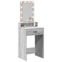 Mesa de tocador con luces LED en Gris Sonoma 50x41x140 cm de , Tocadores para dormitorios - Ref: Foro24-865159, Precio: 97,48...