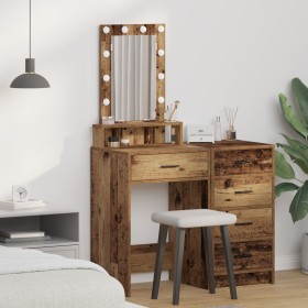 Mesa de tocador con luces LED Madera vieja 50x41x140 cm by , Bedroom Dressers - Ref: Foro24-865161, Price: 91,09 €, Discount: %