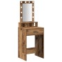 Mesa de tocador con luces LED Madera vieja 50x41x140 cm de , Tocadores para dormitorios - Ref: Foro24-865161, Precio: 94,56 €...