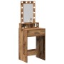Mesa de tocador con luces LED Madera vieja 50x41x140 cm de , Tocadores para dormitorios - Ref: Foro24-865161, Precio: 94,56 €...