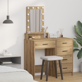 Mesa de tocador con luces LED, roble artesanal, 50x41x140 cm von , Schlafzimmerkommoden - Ref: Foro24-865162, Preis: 94,66 €,...