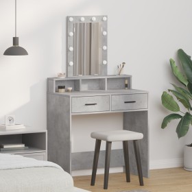 Tocador con Luces LED en Gris Concreto 79x41x140 cm by , Bedroom Dressers - Ref: Foro24-865166, Price: 112,05 €, Discount: %
