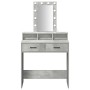 Tocador con Luces LED en Gris Concreto 79x41x140 cm de , Tocadores para dormitorios - Ref: Foro24-865166, Precio: 116,33 €, D...
