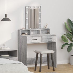 Mesa de tocador con luces LED Gris Sonoma 79x41x140 cm von , Schlafzimmerkommoden - Ref: Foro24-865168, Preis: 115,49 €, Raba...