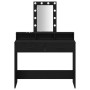 Mesa de tocador con luces LED, Roble Negro, 100x41x140 cm de , Tocadores para dormitorios - Ref: Foro24-865173, Precio: 128,9...