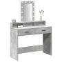 Mesa de Tocador con luces LED Gris concreto 100x41x140 cm de , Tocadores para dormitorios - Ref: Foro24-865175, Precio: 121,2...