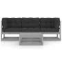 4-piece garden furniture set with solid pine wood cushions by vidaXL, Garden sets - Ref: Foro24-3076376, Price: 277,17 €, Dis...