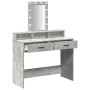 Mesa de Tocador con luces LED Gris concreto 100x41x140 cm de , Tocadores para dormitorios - Ref: Foro24-865175, Precio: 121,2...