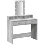 Mesa de tocador con luces LED Gris Sonoma 100x41x140 cm de , Tocadores para dormitorios - Ref: Foro24-865177, Precio: 125,09 ...
