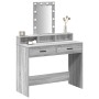 Mesa de tocador con luces LED Gris Sonoma 100x41x140 cm de , Tocadores para dormitorios - Ref: Foro24-865177, Precio: 125,09 ...