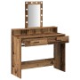 Mesa de Tocador con Luces LED de Madera Vieja 100x41x140 cm de , Tocadores para dormitorios - Ref: Foro24-865179, Precio: 121...