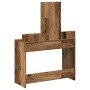 Mesa de Tocador con Luces LED de Madera Vieja 100x41x140 cm de , Tocadores para dormitorios - Ref: Foro24-865179, Precio: 121...