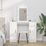 Tocador con Luces LED Blanco 102x33x135 cm de , Tocadores para dormitorios - Ref: Foro24-865181, Precio: 130,09 €, Descuento: %