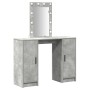 Mesa de Tocador con Luces LED Gris Concreto 102x33x135 cm de , Tocadores para dormitorios - Ref: Foro24-865184, Precio: 126,2...