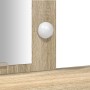 Mesa de Tocador con Luces LED en Roble Sonoma, 102x33x135 cm de , Tocadores para dormitorios - Ref: Foro24-865183, Precio: 12...
