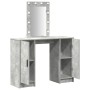 Mesa de Tocador con Luces LED Gris Concreto 102x33x135 cm de , Tocadores para dormitorios - Ref: Foro24-865184, Precio: 126,2...