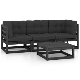 4-piece garden furniture set with solid pine wood cushions by vidaXL, Garden sets - Ref: Foro24-3076378, Price: 410,31 €, Dis...
