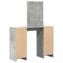 Mesa de Tocador con Luces LED Gris Concreto 102x33x135 cm de , Tocadores para dormitorios - Ref: Foro24-865184, Precio: 126,2...