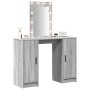 Mesa de tocador con luces LED gris Sonoma 102x33x135 cm de , Tocadores para dormitorios - Ref: Foro24-865186, Precio: 130,09 ...