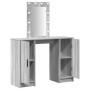 Mesa de tocador con luces LED gris Sonoma 102x33x135 cm de , Tocadores para dormitorios - Ref: Foro24-865186, Precio: 130,09 ...
