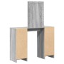 Mesa de tocador con luces LED gris Sonoma 102x33x135 cm de , Tocadores para dormitorios - Ref: Foro24-865186, Precio: 130,09 ...