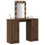 Mesa de tocador con luces LED Roble Marrón 102x33x135 cm by , Bedroom Dressers - Ref: Foro24-865187, Price: 125,28 €, Discoun...