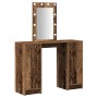 Mesa de Maquillaje con Luces LED Madera Vieja 102x33x135 cm de , Tocadores para dormitorios - Ref: Foro24-865188, Precio: 126...