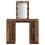 Mesa de Maquillaje con Luces LED Madera Vieja 102x33x135 cm de , Tocadores para dormitorios - Ref: Foro24-865188, Precio: 126...