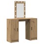 Mesa de Tocador con Luces LED Roble Artesanal 102x33x135 cm de , Tocadores para dormitorios - Ref: Foro24-865189, Precio: 126...