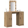 Mesa de Tocador con Luces LED Roble Artesanal 102x33x135 cm de , Tocadores para dormitorios - Ref: Foro24-865189, Precio: 126...