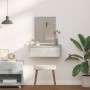Mesa de tocador colgante gris concreto 60x40x70 cm de , Tocadores para dormitorios - Ref: Foro24-865193, Precio: 65,04 €, Des...