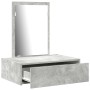 Mesa de tocador colgante gris concreto 60x40x70 cm de , Tocadores para dormitorios - Ref: Foro24-865193, Precio: 65,04 €, Des...
