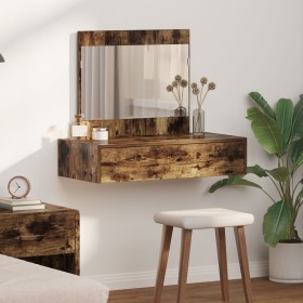 Mesa de tocador colgante Roble ahumado 83x40x70 cm by , Bedroom Dressers - Ref: Foro24-865203, Price: 83,21 €, Discount: %