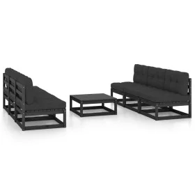 Gartenmöbelset 7-tlg. mit Kissen aus massivem Kiefernholz von vidaXL, Gartensets - Ref: Foro24-3076368, Preis: 667,58 €, Raba...
