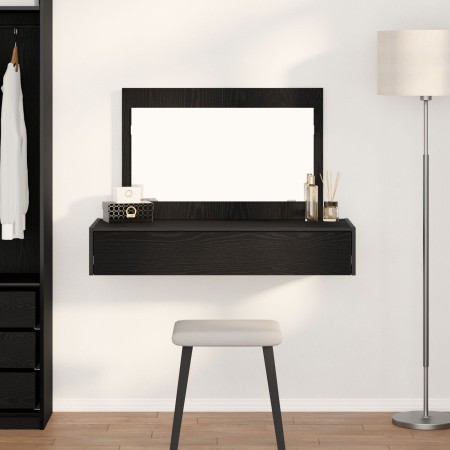 Mesa de Tocador Montada en la Pared en Roble Negro, 100x40x70 cm de , Tocadores para dormitorios - Ref: Foro24-865209, Precio...