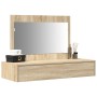 Mesa de Tocador Montada en la Pared Roble Sonoma 100x40x70 cm de , Tocadores para dormitorios - Ref: Foro24-865210, Precio: 9...