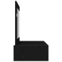 Mesa de Tocador Montada en la Pared en Roble Negro, 100x40x70 cm de , Tocadores para dormitorios - Ref: Foro24-865209, Precio...