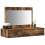 Mesa de tocador colgante Roble Ahumado 100x40x70 cm de , Tocadores para dormitorios - Ref: Foro24-865212, Precio: 99,16 €, De...