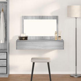 Mesa de Tocador de Pared Gris Sonoma 100x40x70 cm