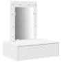 Mesa de Tocador Montada en la Pared con Luces LED - Blanca de , Tocadores para dormitorios - Ref: Foro24-865217, Precio: 90,7...