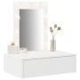 Mesa de Tocador Montada en la Pared con Luces LED - Blanca de , Tocadores para dormitorios - Ref: Foro24-865217, Precio: 90,7...