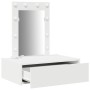 Mesa de Tocador Montada en la Pared con Luces LED - Blanca de , Tocadores para dormitorios - Ref: Foro24-865217, Precio: 90,7...