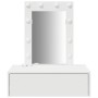 Mesa de Tocador Montada en la Pared con Luces LED - Blanca de , Tocadores para dormitorios - Ref: Foro24-865217, Precio: 90,7...