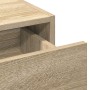 Mesa de tocador de pared con luces LED en roble de Sonoma de , Tocadores para dormitorios - Ref: Foro24-865219, Precio: 87,68...