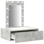 Mesa de tocador colgante con luces LED en Gris Concreto de , Tocadores para dormitorios - Ref: Foro24-865220, Precio: 88,96 €...