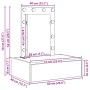 Mesa de tocador colgante con luces LED en Gris Concreto de , Tocadores para dormitorios - Ref: Foro24-865220, Precio: 88,96 €...
