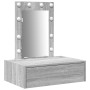 Mesa de tocador colgante con luces LED Gris Sonoma de , Tocadores para dormitorios - Ref: Foro24-865222, Precio: 90,27 €, Des...