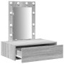 Mesa de tocador colgante con luces LED Gris Sonoma de , Tocadores para dormitorios - Ref: Foro24-865222, Precio: 90,27 €, Des...