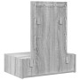 Mesa de tocador colgante con luces LED Gris Sonoma de , Tocadores para dormitorios - Ref: Foro24-865222, Precio: 90,27 €, Des...